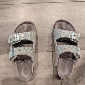 Kids Silver Sparkle Birkenstock's